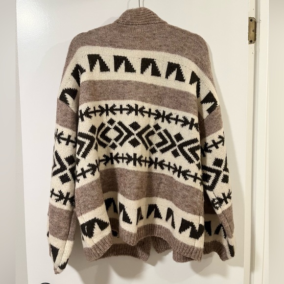 Blue Pepper Patterned Bell Sleeve Cardigan NWOT - Picture 2 of 5